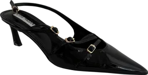 STEVE MADDEN Black Liana Patent Pumps UK 6 EU 39 