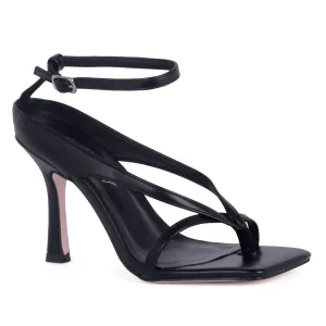 Stiletto Sling-back Sandal in Black