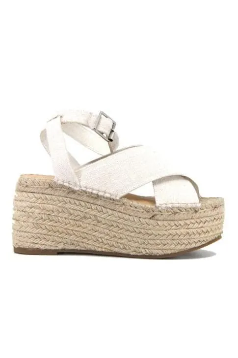 THERAPY SHOES ANOUK PLATFORM - NATURAL LINEN