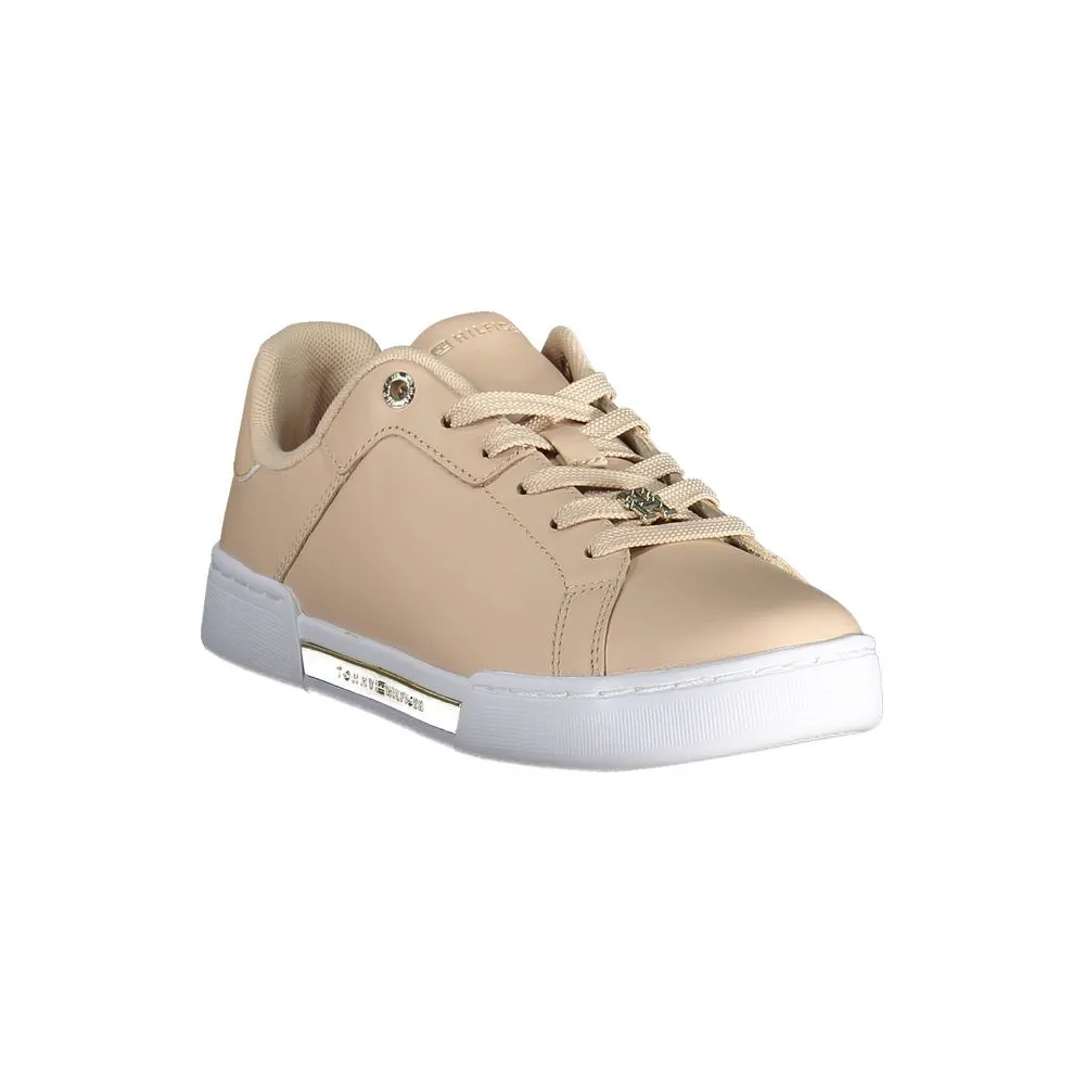 Tommy Hilfiger Elevate Your Steps with Chic Pink Lace-Up Sneakers