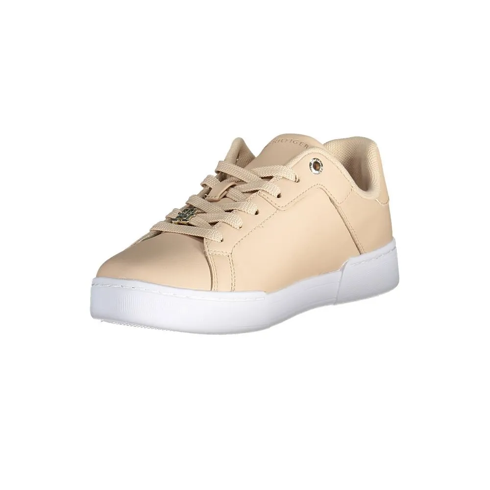 Tommy Hilfiger Elevate Your Steps with Chic Pink Lace-Up Sneakers