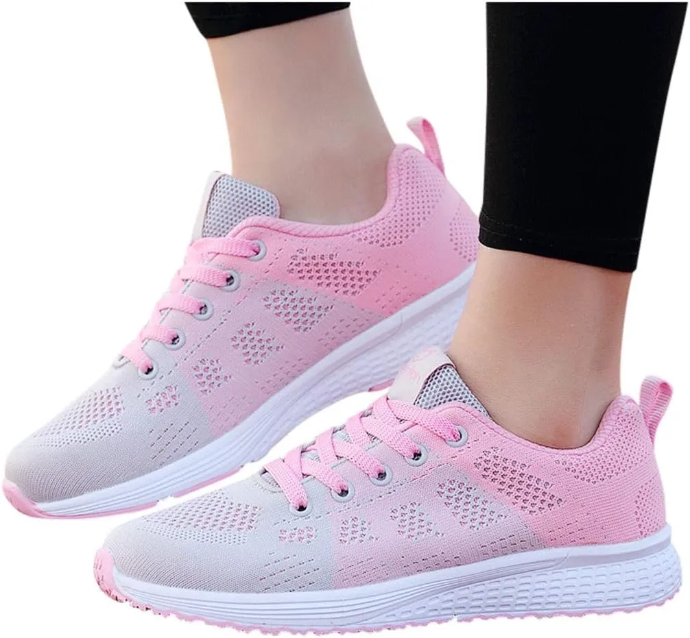 Womens Lace Up Walking Shoes Memory Foam Lightweight Comfort Mens Dress Shoes Sport Shoes Dressy Casual Wedge Sneakers Black Tennis Shoe Trainers Shoe