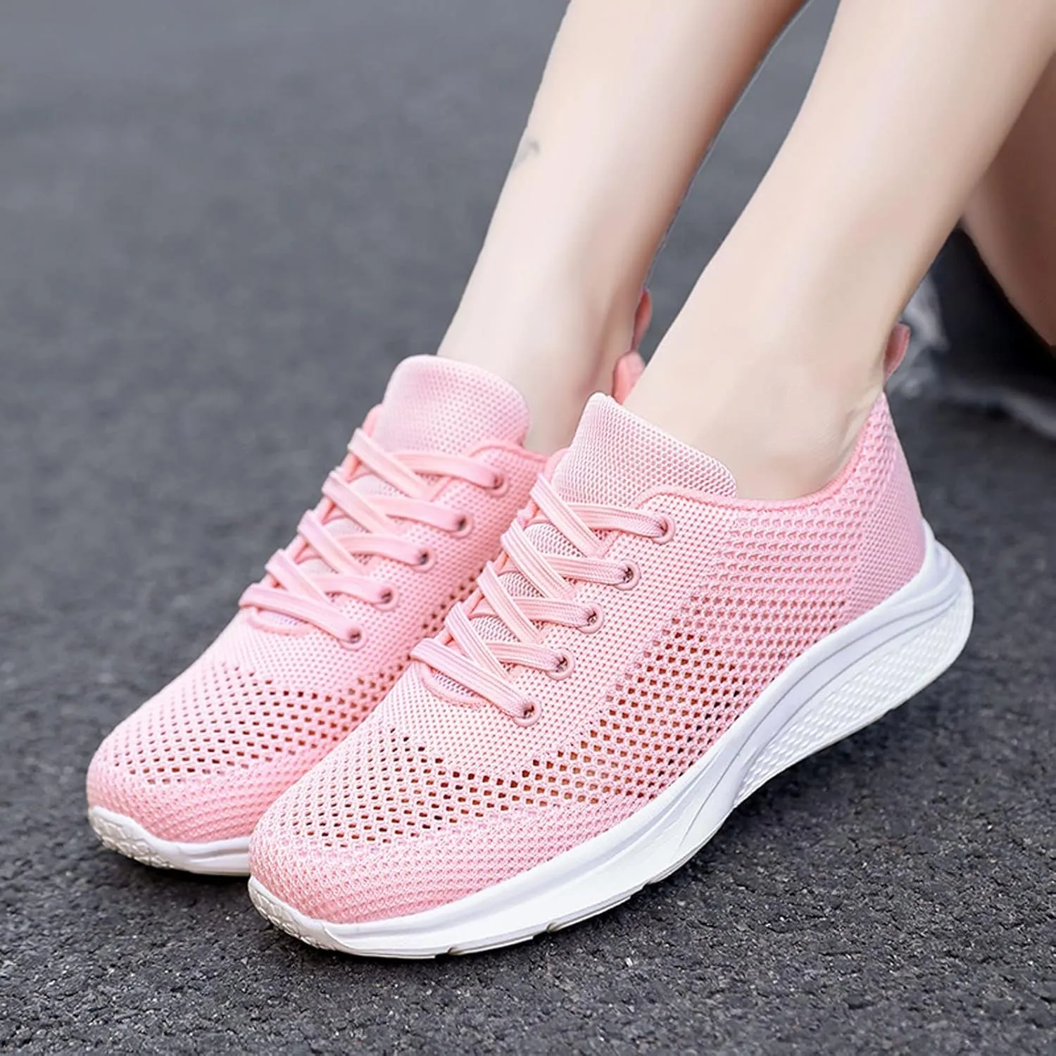 Women's Rhinestone Mesh Slip On Walking Shoes Fashion Breathable Walking Shoes Women Slip On Casual Black Shoes Dress Sneakers Black Tennis Shoe Cross Trainer Shoe