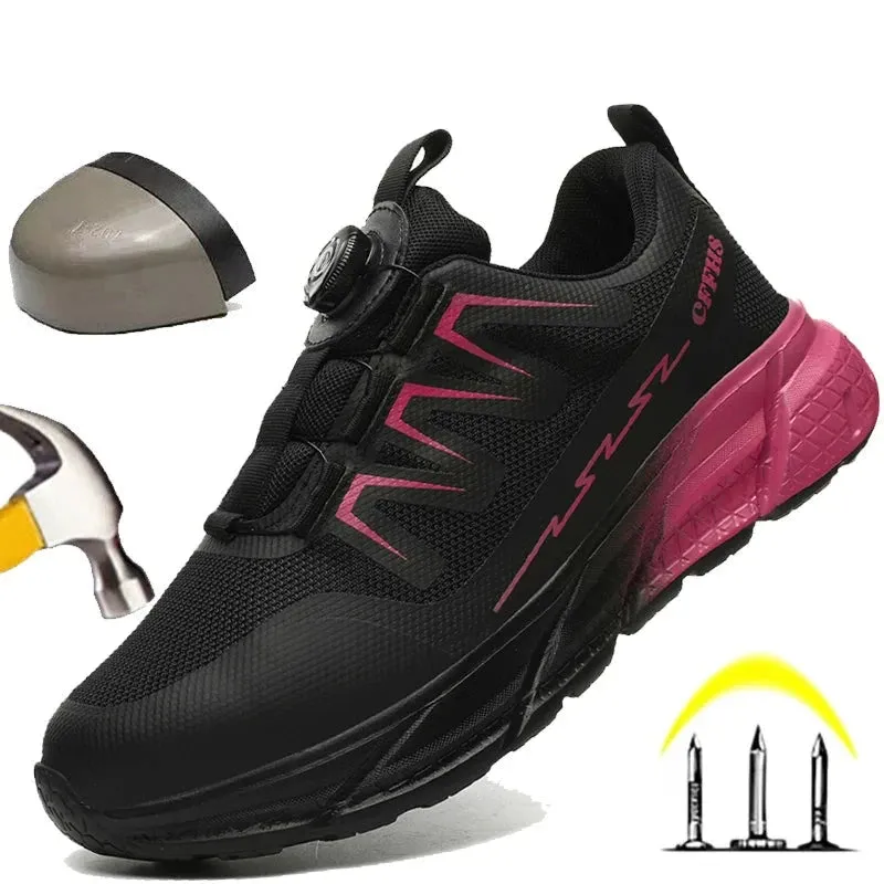 Womens Safety Shoes Steel Toe Sneaker Sport Work Safety Boots