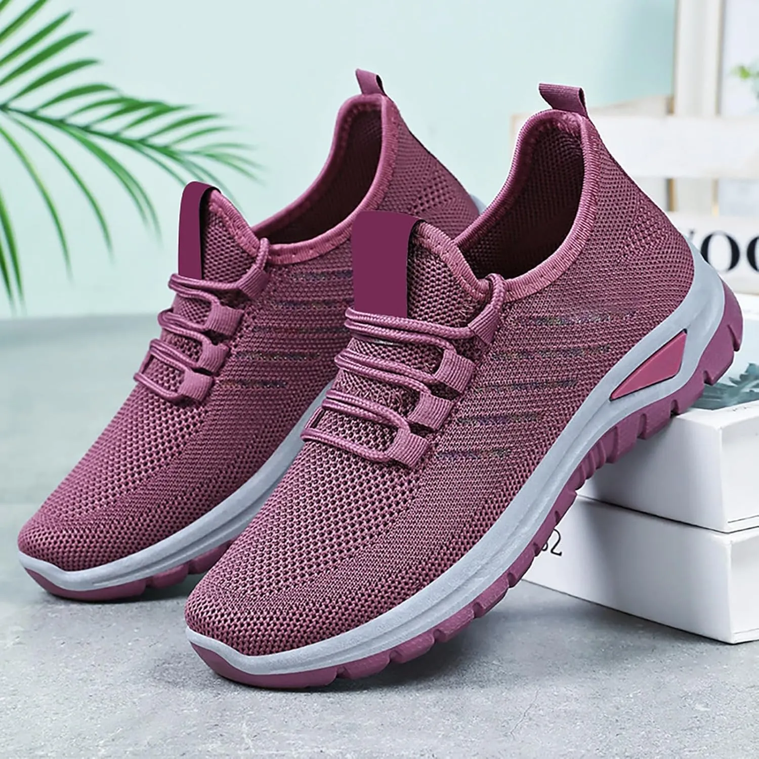 Women's Shoes Sneakers Lightweiht Breathable Mesh Athletic Shoes Summer Casual Fashion Non Slip Walking Workout Shoes