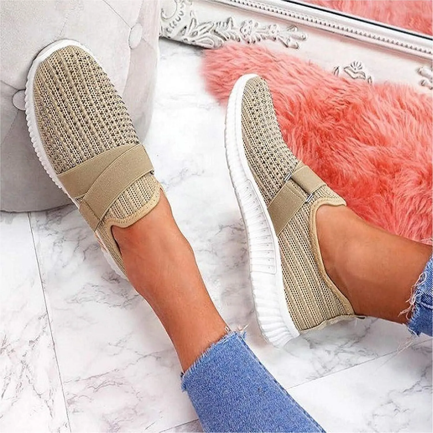 Women's Sneakers Wide Lightweight Work Slip Resistant Breathable Grey Tennis Shoes Women Women Loafers Comfortable Black Sneakers for Women Fashion